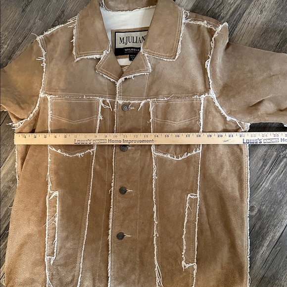 Wilson Distressed Tan Men's Jacket suede size medium - Picture 8 of 16
